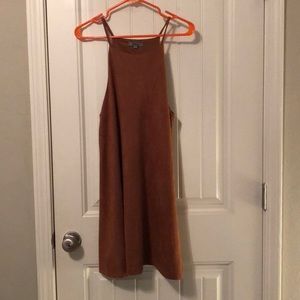 Suede camel dress